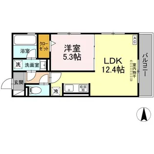 DーROOM大川【2階】の間取り