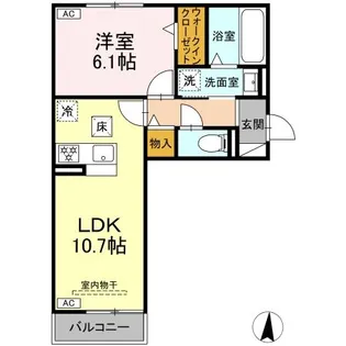 セレスティア岐南 WEST【1階】の間取り