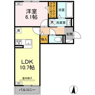 セレスティア岐南 WEST【2階】の間取り