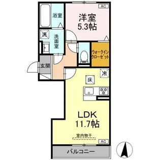 セレスティア岐南 WEST【1階】の間取り