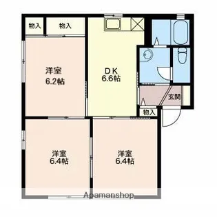 ジュネスドミール B【1階】の間取り