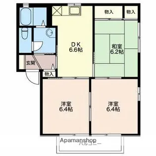 ジュネスドミール B【2階】の間取り