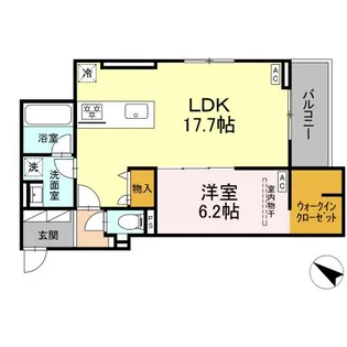 EUZAK RESIDENCE GIFU WEST(ユーザックレ【3階】の間取り
