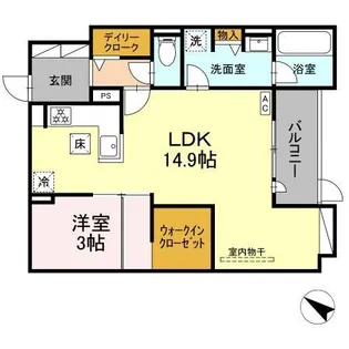 EUZAK RESIDENCE GIFU WEST(ユーザックレ【1階】の間取り