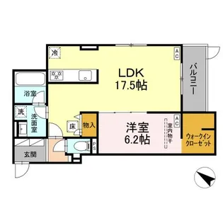 EUZAK RESIDENCE GIFU WEST(ユーザックレ【1階】の間取り