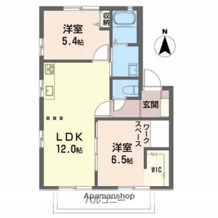 ジュネスドミール C【2階】の間取り
