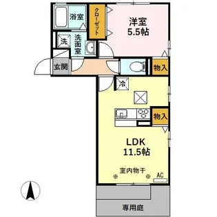 ジュネス【1階】の間取り