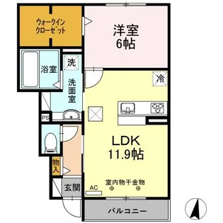サンフォレスト領下【1階】の間取り