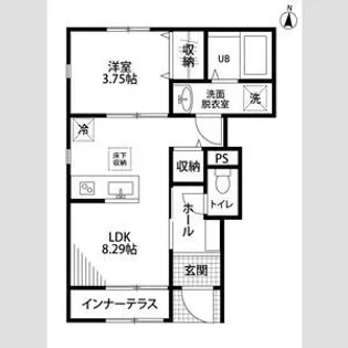 リーブルファイン那加南栄町【101号室】の間取り