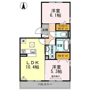 プルミエIII B棟【1階】の間取り