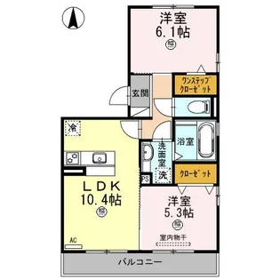 プルミエIII B棟【3階】の間取り