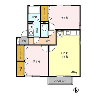 リオグランデ B【2階】の間取り