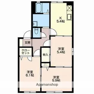 グラン パルク【1階】の間取り