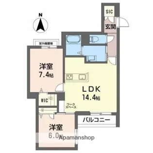 リオリエント華陽【2階】の間取り