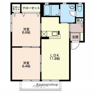 メゾン ハイネス A【2階】の間取り