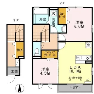 シャンコート【2階】の間取り