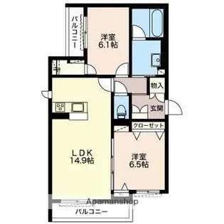 リオリエント天神川【3階】の間取り