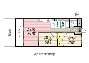ハイツ南【3階】の間取り