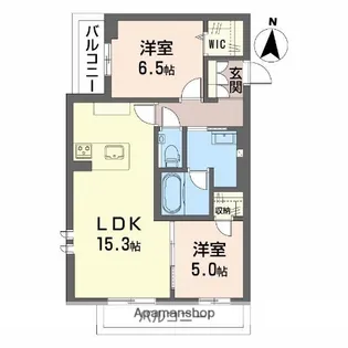 アヴェニール雄飛ヶ丘【4階】の間取り