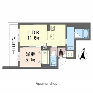 アヴェニール雄飛ヶ丘【1階】の間取り