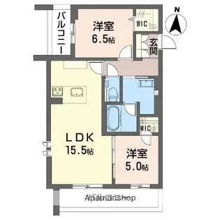 アヴェニール雄飛ヶ丘【2階】の間取り