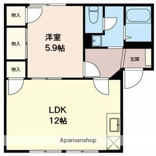 イズランド【102号室】の間取り