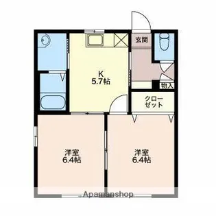 グレイス天王【1階】の間取り