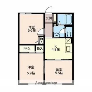 ラリヴィエール【1階】の間取り