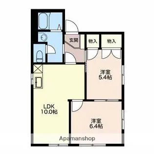 サンロイヤルハルキ【102号室】の間取り