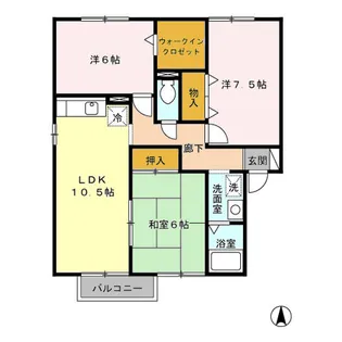 プレミールカドマ【2階】の間取り