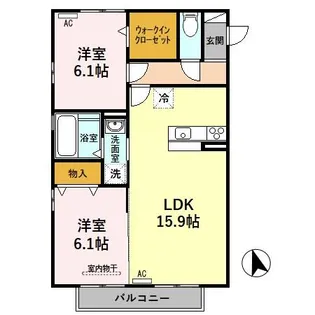 N.ソフィア【203号室】の間取り