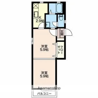 イストワール A【2階】の間取り