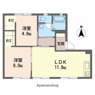 カーサ B【1階】の間取り