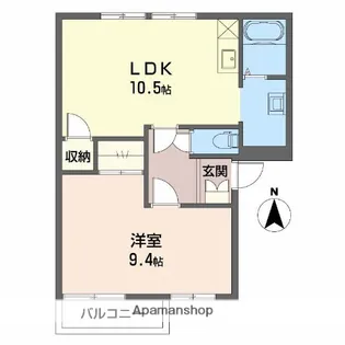 ダブルクルー B【1階】の間取り