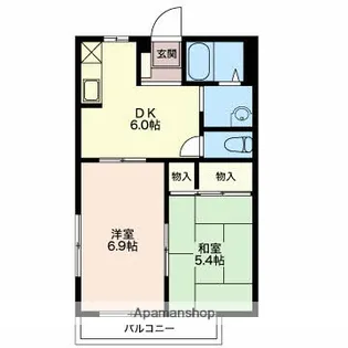 メゾン小林 B【2階】の間取り