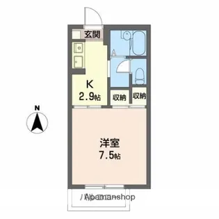 サンモール赤座【1階】の間取り