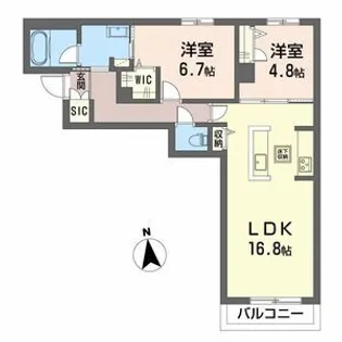 シャーメゾン蘇原新栄【1階】の間取り