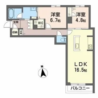 シャーメゾン蘇原新栄【2階】の間取り