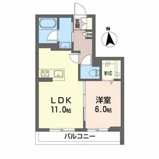 シャーメゾン蘇原新栄【203号室】の間取り