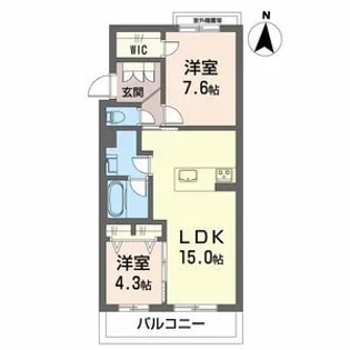 シャーメゾン蘇原村雨【3階】の間取り