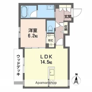 シャーメゾンリアンⅠ【1階】の間取り