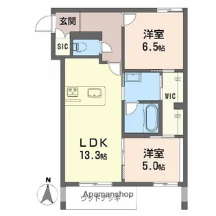 シャーメゾンリアンⅡ【1階】の間取り