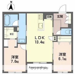 シャーメゾンリアンⅡ【1階】の間取り