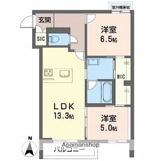 シャーメゾンリアンⅡ【2階】の間取り