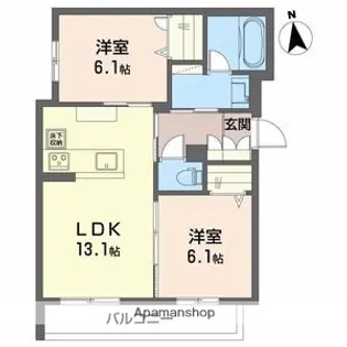 シャーメゾン光樹セントラル【1階】の間取り