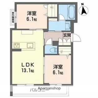 シャーメゾン光樹セントラル【2階】の間取り