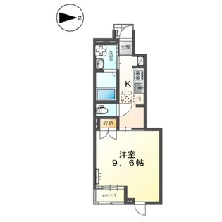 ヴェルジェⅩ【107号室】の間取り