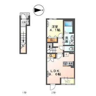 ヴェルジェⅩ【203号室】の間取り