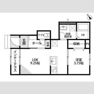 リーブルファイン則武Ⅱ【1階】の間取り