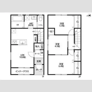 リーブルファイン黒野Ⅱ【101号室】の間取り